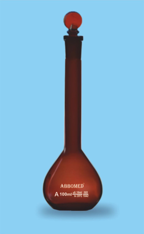 Volumetric Flasks, Wide Mouth, Amber, Class 'B'