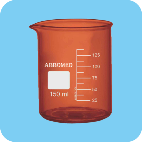 Beakers, Low Form, with Spout, Amber