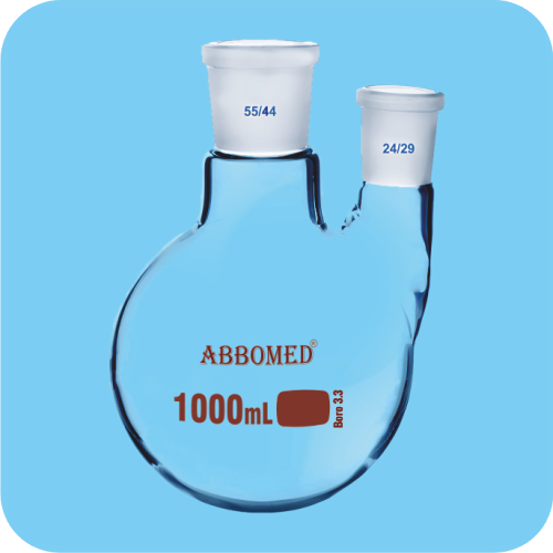 Boiling Flasks, Round Bottom, Two Necks, Parallel