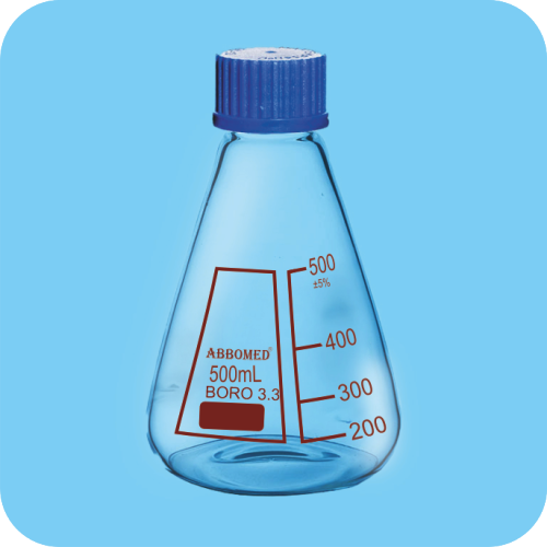 Flasks, Conical, with Screw Cap & Liner