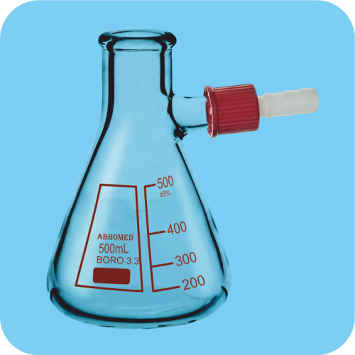 Flasks, Buchner, Filtering, Heavy Wall, with Tubulation & Socket