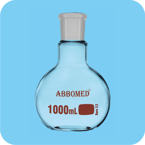 Boiling Flasks, Flat Bottom, Single Neck, with Socket