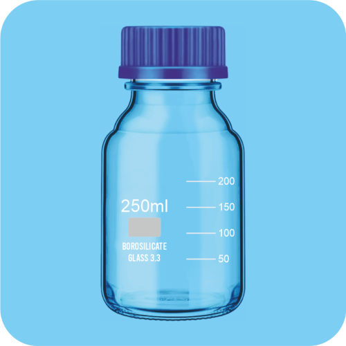 Bottles, Reagent, Clear Glass, with PE Screw Cap