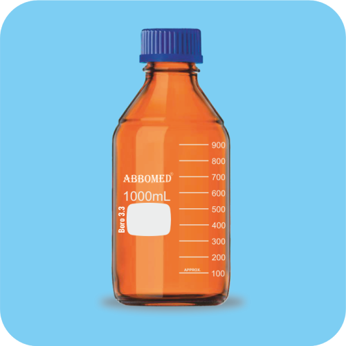 Bottles, Reagent, Amber, with Screw Cap