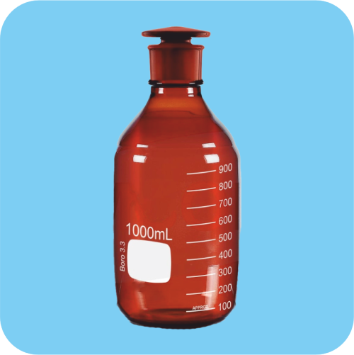 Bottles, Reagent, Narrow Mouth, Amber