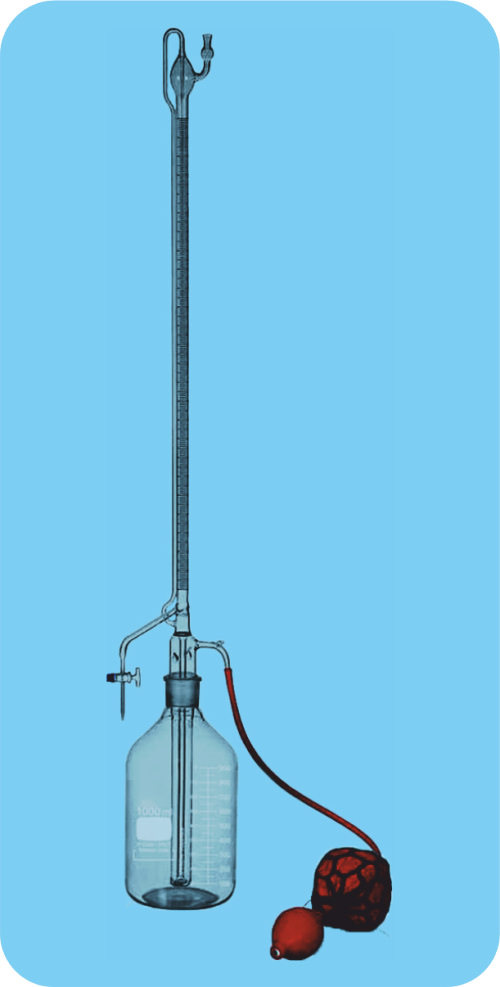 Burettes, Automatic, with PTFE Needle Valve Stopcock Class A Certificate.